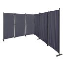 Paravent 6 Teilig 340x165cm Grau - Garten & Balkon Sichtschutz Stellwand Innen & Außen - Raumteiler Trennwand Faltbar Blickdicht & Wetterfest