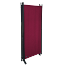 Paravent 340 x 165 cm Fabric Room Devider Garden 6-Part Patrition Wall Foldable Balcony Privacy Screen Ruby Red