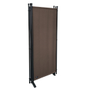 Paravent 340 x 165 cm Fabric Room Devider Garden 6-Part Patrition Wall Foldable Balcony Privacy Screen Grey-Brown