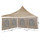 SET replacement roof 4x4m and 2 side walls 400x193cm for lounge pavilion Sahara Beige