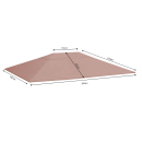 Replacement Roof for Garden Gazebo 3x4m 250g/m³ Brown-Gray