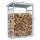 ALUMINIUM firewood rack anthracite 130 x 70 x 185 cm garden firewood shelter 1.6 m³ firewood storage stacking aid outside