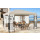 Garten Bl&auml;tter Pavillon 3x4m Sand Partyzelt Metall Carport mit 4 Seitenteilen mit Moskitonetz