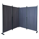 Paravent 4 Teilig 165 x 220 cm Grau - Garten & Balkon Sichtschutz Stellwand Innen & Außen - Raumteiler Trennwand Faltbar Blickdicht & Wetterfest