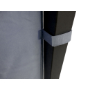 2 Side Panels with Zip 300x197cm for Gazebo 3x3m Pavilion Sidewall Anthracite RAL 7012