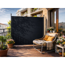 Paravent 180 x 178 cm Fabric Room Devider Garden Partition Wall Balcony Privacy Screen Black