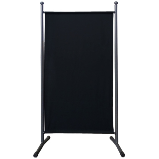 Paravent 180 x 78 cm Fabric Room Devider Garden Partition Wall Balcony Privacy Screen Black