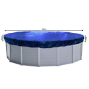 Winter Swimming Pool Cover Round 200g/m² for Poolsize 320 - 366 cm Tarpaulin dimension ø 420 cm Blue