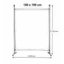 Paravent Outdoor Wetterfest 150 x 190 cm Schwarz | Raumteiler Stellwand Innen | Garten & Balkon Sichtschutz Blickdicht