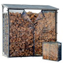 Aluminium Kaminholzregal Außen 143 x 70 x 145 cm...