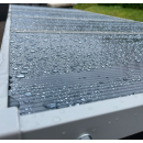 Aluminium Kaminholzregal Außen 143 x 70 x 145 cm Mit Wetterschutz Transparent, Pro - 40 mm Aluprofil, Grau, Wetterfest, Kapazität 1,4 m³ (2 SRM), M Garten Kaminholzunterstand Stapelhilfe