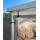 Aluminium Kaminholzregal Außen 143 x 70 x 145 cm Mit Wetterschutz Transparent, Pro - 40 mm Aluprofil, Grau, Wetterfest, Kapazität 1,4 m³ (2 SRM), M Garten Kaminholzunterstand Stapelhilfe