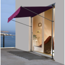 Klemmmarkise 200x130cm Bordeaux Balkonmarkise Sonnenschutz Terrassenüberdachung Höhenverstellbar von 200-290cm Markise Balkon ohne Bohren