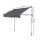 Clamp Awning Balcony Sunshade Telescopic Canopy 250x130cm No Drilling Retractable & Adjustable Color: Grey