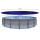 Winter Swimming Pool Cover Round 200g/m&sup2; for Poolsize 500 - 550 cm Tarpaulin dimension &oslash; 610 cm Blue