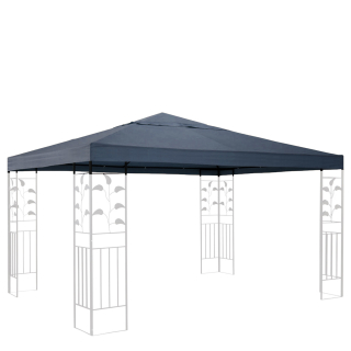 Ersatzbezug für Dach Pergola Pavillon Calpe 3x3m grau 