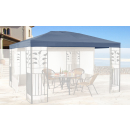 Set Replacement Roof and 2 Side Panels with Zip for Garden Gazebo 3x4m Grey