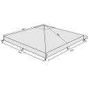 Gazebo Protective Cover 3 x 3 m Waterproof Transparent Double Roof Weather Protection