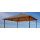Set Ersatzdach und 2 Seitenteile  für Garten Pavillon 3x3m Taupe / Beigegrau RAL 7006 Antik Pavillondach Ersatzbezug