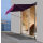 2 Piece Clamp Awning Balcony Sunshade Telescopic Canopy 250x130cm No Drilling Retractable & Adjustable Color: Bordeaux