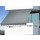 Klemmmarkise 300 x130cm Grau Balkonmarkise Sonnenschutz Terrassenüberdachung Höhenverstellbar von 200-290cm Markise Balkon ohne Bohren