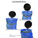 Doppel Müllsackständer verzinkt mit 4 Rollen 120 Liter Ständer Müllbeutelhalter Müllsackhalter Abfallbehälter Gelber-Sack