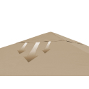 Ersatzdach für Blätter Pavillon 3x4m Pavillondach Sand Ersatzbezug