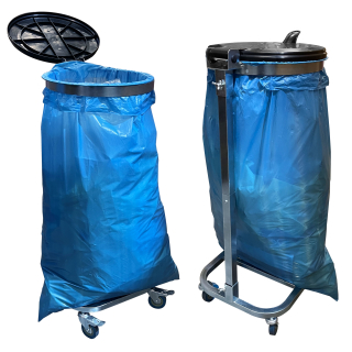 QUICK STAR  Müllsackständer mit 4 Rollen 120 Liter Ständer