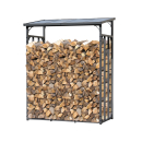 Metal firewood rack anthracite XXL 143 x 70 x 185 cm firewood shelter 1,8 m³ firewood storage stacking aid outside