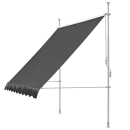 Ersatzdach für Klemmmarkise 300 x 130 cm Grau, Ersatzbezug Balkonmarkise, Balkon Sonnensegel Bezug