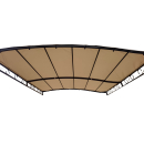 Replacement roof 250x300cm extension pergola patio cover beige