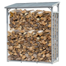 Aluminium firewood rack anthracite XXL 143 x 70 x 185 cm firewood shelter 1,8 m³ firewood storage stacking aid outside
