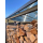 Aluminium firewood rack anthracite XXL 143 x 70 x 185 cm firewood shelter 1,8 m³ firewood storage stacking aid outside