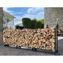 Metal Firewood Rack Anthracite 272 x 25 x 95 cm Garden Firewood Shelter 0,8 m³ / 1 SRM Stacking Aid Outdoor