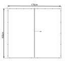 Weather Protection Wall PVC transparent 174x162cm for...