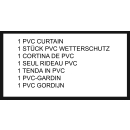 Wetterschutzwand PVC transparent 178x165cm für Kaminholzunterstand XXL 185x70x185cm