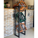 Metal beverage crate rack for storing 3 soda crates...