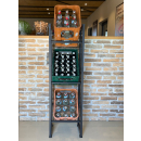 Metal beverage crate rack for storing 3 soda crates  39x30x140cm