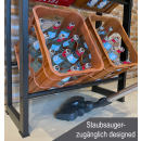Metal beverage crate rack for storing 4 soda crates  71x30x90cm