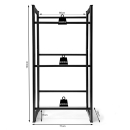 Metal beverage crate rack for storing 6 soda crates  71x30x140cm