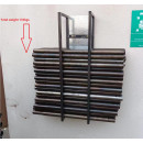 Metal Firewood Rack 90 x 25 x 25 cm for wall fixing