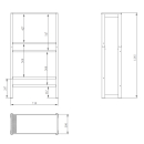 Metal beverage crate rack for storing 4 soda crates  71x30x129cm