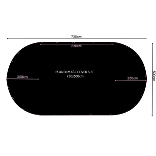 Abdeckplane Pool Rund Planenmaß 183cm, 420D Winterabdeckplane