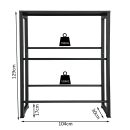 Getränkekistenregal 104x30x129cm mit Ablage  für 6 Kästen Getränkekistenhalter Standregal