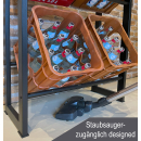Metal beverage crate rack for storing 6 soda crates  104x30x129cm