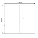 Weather Protection Wall PVC transparent 178x165cm for...