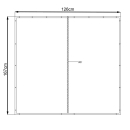 Weather Protection Wall PVC transparent 126x167cm for...