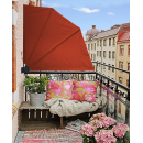 Balkonfächer 115 cm & 140 cm | Viele Farben | Balkon Sichtschutz Fächer Blickdicht & Wetterfest