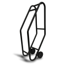 Trash Bag Holder with Lid and 4 Wheels | Metal Bag Stand...