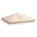 Ersatzdach Rank-Pavillon 3x3 / 3x4 m in vielen Farben
